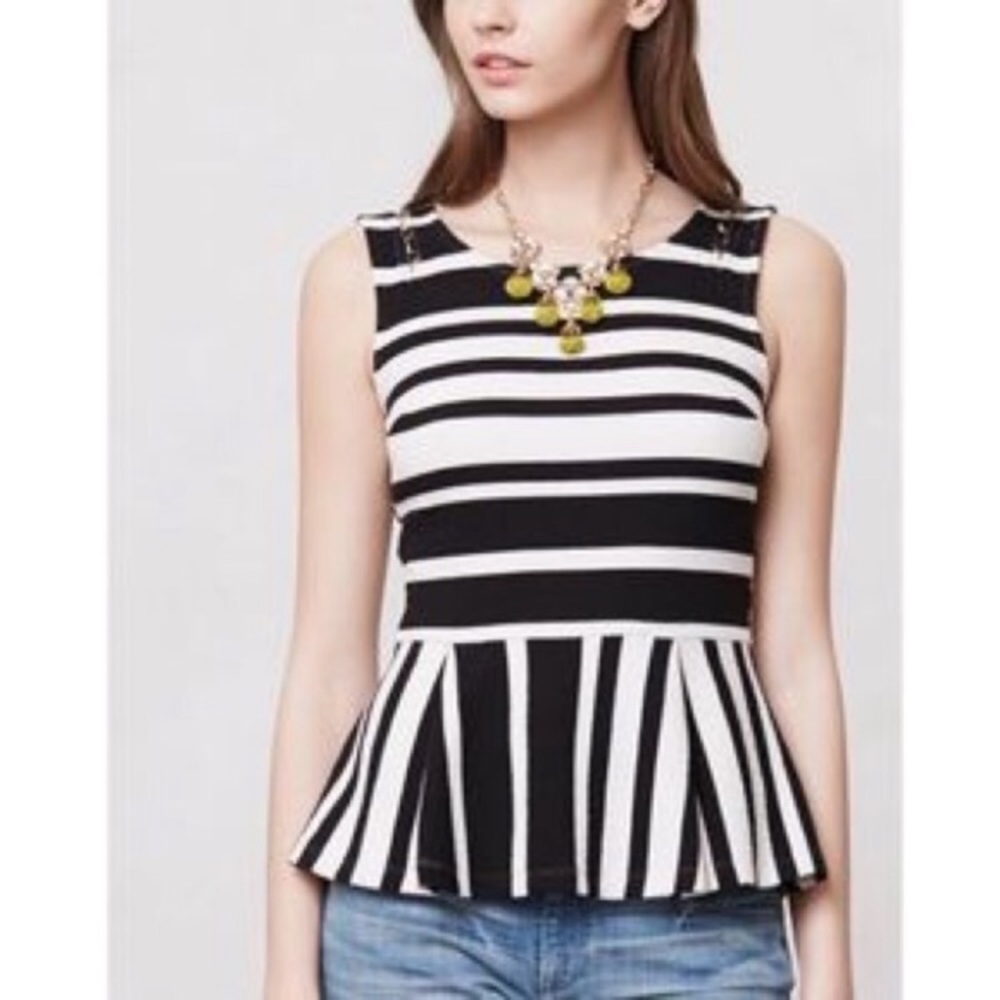 Postmark Anthropologie Antonia Peplum Tank Top